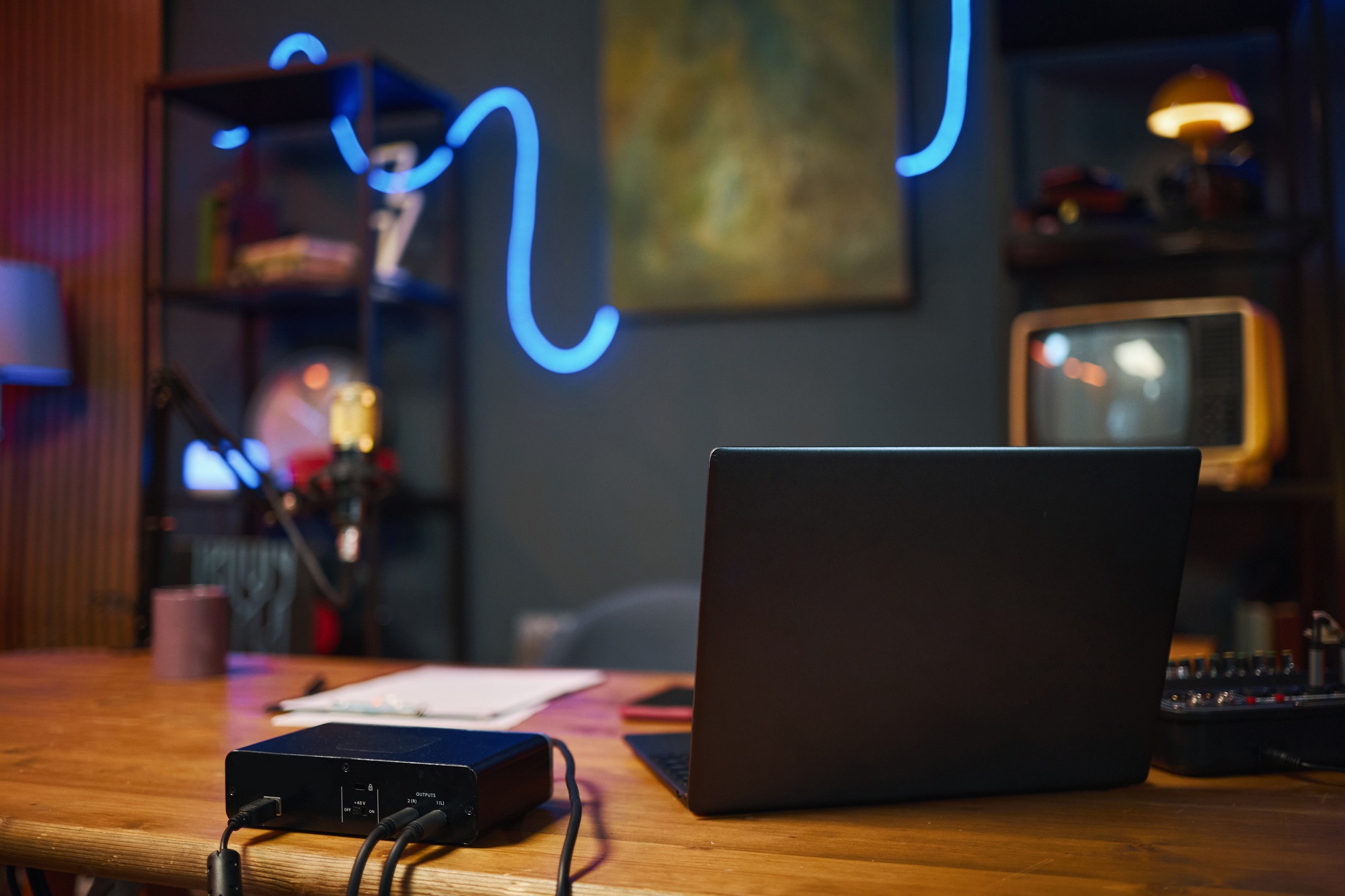 Laptop For Online Work In Studio